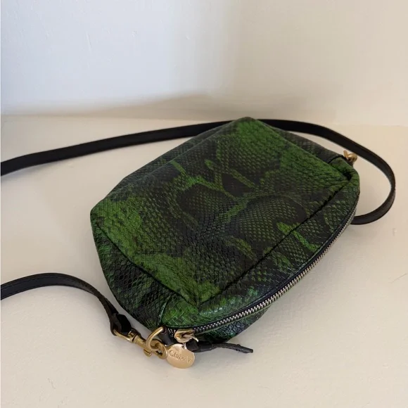 Clare V Green Snake Pattern Crossbody Bag - Picture 5 of 5